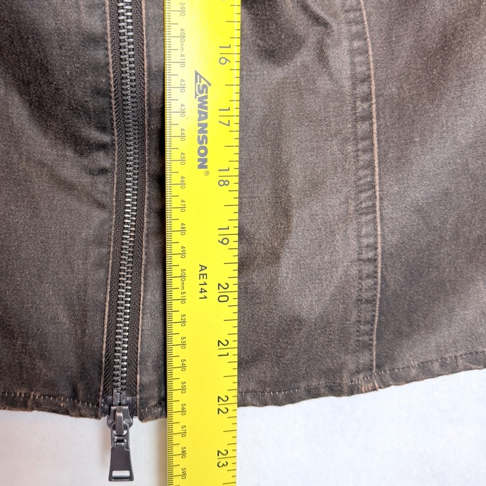 Wild Fable M Brown Faux Leather Halter Moto Zip Buckle Y2K Biker Tank Top NWT - Picture 5 of 8